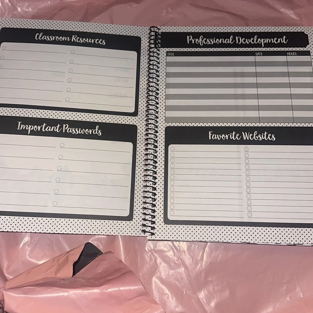 School Girl Teacher Planner Undated - 12 month planner